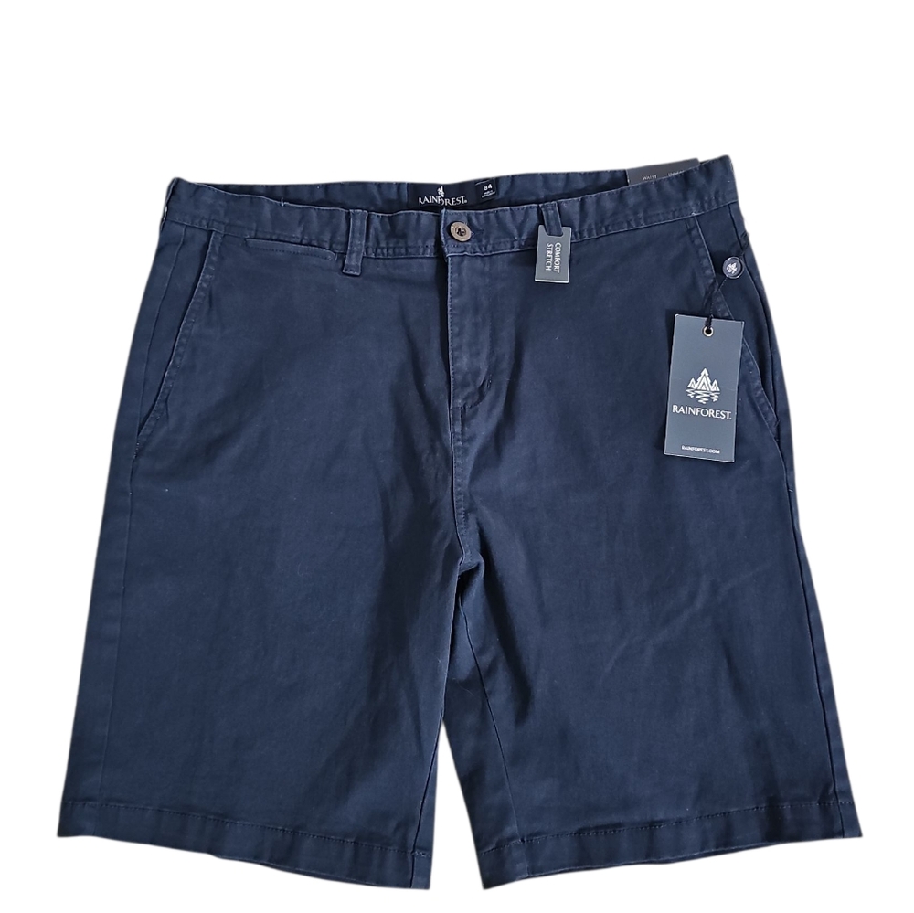 RAINFOREST Men's  Navy  Blue Casual Short Size 34 New With Tag 98% Cotton